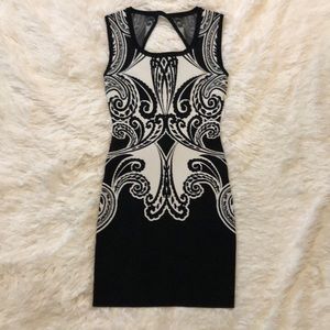 Guess Xs White & Black Dress